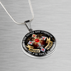 God is our Refuge and Strength, Psalm 46:1 - Silver Finished Circle Necklace - podprintz.com