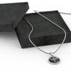 LORD IS MY STRENGTH AND MY SHIELD (RED) - SILVER AND GOLD FINISHED CIRCLE NECKLACE - podprintz.com