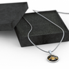 Son and Dad Through Thick and Thin - Silver Finished Circle Necklace (Father / Son) - podprintz.com