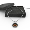 God is our Refuge and Strength, Psalm 46:1 - Silver Finished Circle Necklace - podprintz.com