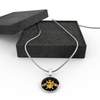 Son and Dad Through Thick and Thin - Silver Finished Circle Necklace (Father / Son) - podprintz.com