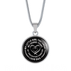 My Little Girl Forever, Love Dad (Silver Ribbon Heart) - Silver Finished Circle Necklace - podprintz.com