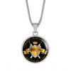 Son and Dad Through Thick and Thin - Silver Finished Circle Necklace (Father / Son) - podprintz.com
