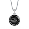 FATHER DAUGHTER FIST BUMP BEST FRIENDS - (BLACK & WHITE) SILVER FINISHED CIRCLE NECKLACE - podprintz.com