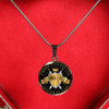 Son and Dad Through Thick and Thin - Silver Finished Circle Necklace (Father / Son) - podprintz.com