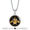Son and Dad Through Thick and Thin - Silver Finished Circle Necklace (Father / Son) - podprintz.com