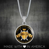 Son and Dad Through Thick and Thin - Silver Finished Circle Necklace (Father / Son) - podprintz.com