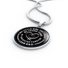 My Little Girl Forever, Love Dad (Silver Ribbon Heart) - Silver Finished Circle Necklace - podprintz.com