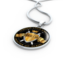 Son and Dad Through Thick and Thin - Silver Finished Circle Necklace (Father / Son) - podprintz.com