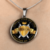 Son and Dad Through Thick and Thin - Silver Finished Circle Necklace (Father / Son) - podprintz.com