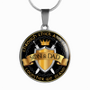 Son and Dad Through Thick and Thin - Silver Finished Circle Necklace (Father / Son) - podprintz.com