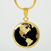 My World 18K Gold Finished Necklace or Bangle Bracelet - podprintz.com