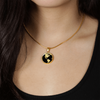 My World 18K Gold Finished Necklace or Bangle Bracelet - podprintz.com
