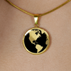 My World 18K Gold Finished Necklace or Bangle Bracelet - podprintz.com