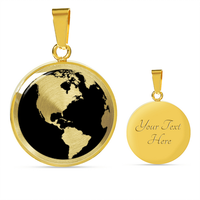 My World 18K Gold Finished Necklace or Bangle Bracelet - podprintz.com