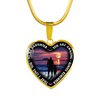 My Daughter, You are Amazing, Silver or Gold Finished Heart Shaped Necklace (Beach Deck Edition) - podprintz.com