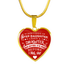 I DON'T HAVE A STEPDAUGHTER, SILVER OR GOLD FINISHED HEART SHAPED NECKLACE AND BANGLE BRACELET (WHITE ON RED) EO - podprintz.com