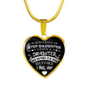 I DON'T HAVE A STEPDAUGHTER, SILVER OR GOLD FINISHED HEART SHAPED NECKLACE (WHITE ON BLACK) - podprintz.com