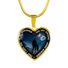 My Daughter, You are Amazing, Silver or Gold Finished Heart Shaped Necklace (Moon & Stars Edition) - podprintz.com