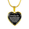 I'll Always Be There, Daddy Loves You, Silver or Gold Heart Shaped Necklace (White on Black) - podprintz.com