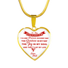 MY DAUGHTER YOU ARE PRECIOUS, SUNSHINE, JOY LOVE DAD - SILVER AND GOLD FINISHED HEART SHAPED NECKLACE (RED ON WHITE) - podprintz.com