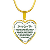 I'll Always Be There, Daddy Loves You, Silver or Gold Heart Shaped Necklace (Green on White) - podprintz.com