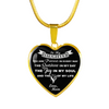 MY DAUGHTER YOU ARE PRECIOUS, SUNSHINE, JOY LOVE MOM - SILVER AND GOLD FINISHED HEART SHAPED NECKLACE (WHITE ON BLACK) - podprintz.com