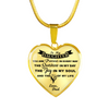 MY DAUGHTER YOU ARE PRECIOUS, SUNSHINE, JOY LOVE DAD - SILVER AND GOLD FINISHED HEART SHAPED NECKLACE (BLACK ON TRANSPARENT) - podprintz.com