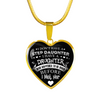 I DON'T HAVE A STEPDAUGHTER, SILVER OR GOLD FINISHED HEART SHAPED NECKLACE AND BANGLE BRACELET (WHITE ON BLACK) EO - podprintz.com