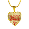 I DON'T HAVE A STEPDAUGHTER, SILVER OR GOLD FINISHED HEART SHAPED NECKLACE AND BANGLE BRACELET (RED ON TRANSPARENT) EO - podprintz.com