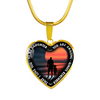 My Daughter, You are Amazing, Silver or Gold Finished Heart Shaped Necklace (Pink Sunset Deck Edition) EO - podprintz.com
