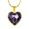 My Daughter, You are Amazing, Silver or Gold Finished Heart Shaped Necklace (Purple Sky Moon Edition) - podprintz.com