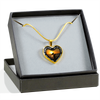 My Daughter, You are Amazing, Silver or Gold Finished Heart Shaped Necklace (Beach at Dawn Edition) - podprintz.com