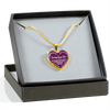 Daddy Loves You Father/Daughter Necklace Purple w/ White Text - podprintz.com