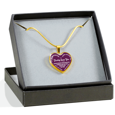 Daddy Loves You Father/Daughter Necklace Purple w/ White Text - podprintz.com