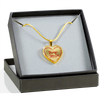 Daddy's Little Girl Gold or Silver Finished Heart Shaped Necklace (Red on Transparent) - podprintz.com
