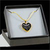 MY DAUGHTER YOU ARE PRECIOUS, SUNSHINE, JOY LOVE DAD - SILVER AND GOLD FINISHED HEART SHAPED NECKLACE AND BANGLE BRACELET (WHITE ON BLACK) EO - podprintz.com