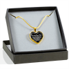 My Daughter, Never Forget, Daddy Loves You Silver or Gold Finished Necklace (White on Black) - podprintz.com
