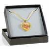 ROCKIN' THE SPOILED, WIFE LIFE - SILVER AND GOLD FINISHED HEART SHAPED BANGLE BRACELET AND NECKLACE (RED TEXT ON TRANSPARENT) EO - podprintz.com