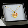 MY DAUGHTER YOU ARE PRECIOUS, SUNSHINE, JOY LOVE DAD - SILVER AND GOLD FINISHED HEART SHAPED NECKLACE AND BANGLE BRACELET (RED ON TRANSPARENT) EO - podprintz.com