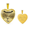 MY DAUGHTER YOU ARE PRECIOUS, SUNSHINE, JOY LOVE DAD - SILVER AND GOLD FINISHED HEART SHAPED NECKLACE AND BANGLE BRACELET (BLACK ON TRANSPARENT) EO - podprintz.com