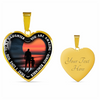My Daughter, You are Amazing, Silver or Gold Finished Heart Shaped Necklace (Pink Sunset Deck Edition) EO - podprintz.com