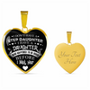 I DON'T HAVE A STEPDAUGHTER, SILVER OR GOLD FINISHED HEART SHAPED NECKLACE AND BANGLE BRACELET (WHITE ON BLACK) EO - podprintz.com