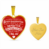 I DON'T HAVE A STEPDAUGHTER, SILVER OR GOLD FINISHED HEART SHAPED NECKLACE AND BANGLE BRACELET (WHITE ON RED) EO - podprintz.com