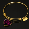 Daddy's Little Girl Silver or Gold Finished Heart Necklace or Bangle Bracelet (Engraving Option) - podprintz.com