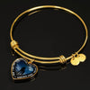 MY DAUGHTER, YOU ARE AMAZING, SILVER OR GOLD FINISHED HEART SHAPED BRACELET (MOON & STARS EDITION) - podprintz.com