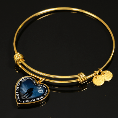 My Daughter, You are Amazing, Silver or Gold Finished Heart Shaped Necklace or Bracelet Moon & Stars (Engraving Option) - podprintz.com