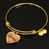 I DON'T HAVE A STEPDAUGHTER, SILVER OR GOLD FINISHED HEART SHAPED BANGLE BRACELET (RED ON TRANSPARENT) - podprintz.com
