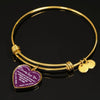 Daddy Loves You Father/Daughter Necklace Purple w/ White Text - podprintz.com