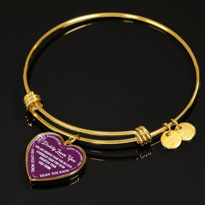 Daddy Loves You Father/Daughter Necklace Purple w/ White Text - podprintz.com